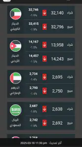 أسعار الصرف السورية screenshot