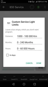 850 OBD-II screenshot