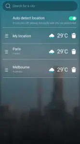 9Weather: Weather forecast screenshot