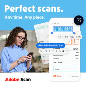 Adobe Scan AI PDF Scanner, OCR screenshot