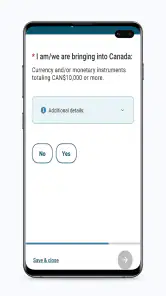 ArriveCAN screenshot