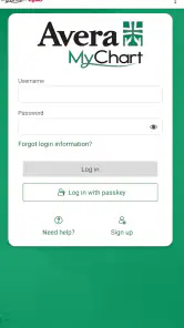 Avera MyChart screenshot