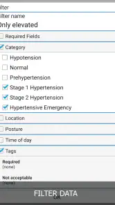 Blood Pressure Log - MyDiary screenshot