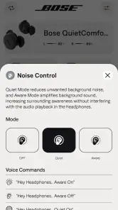 Bose QC Earbuds screenshot