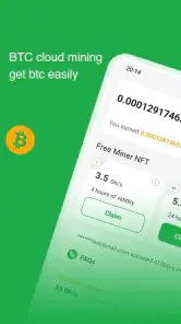 BtcCoin-Cloud Miner Mining screenshot