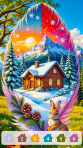Cabin & House Paint by Numbers screenshot