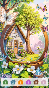 Cabin & House Paint by Numbers screenshot