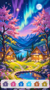 Cabin & House Paint by Numbers screenshot