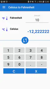 Celsius to Fahrenheit Convert screenshot