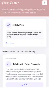 Charlie Health screenshot