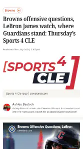cleveland.com: Browns News screenshot