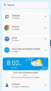 Clock, Date and Weather Widget screenshot