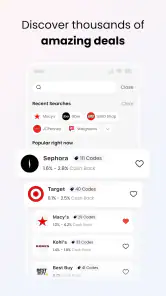 Coupert - Coupons & Cash Back screenshot