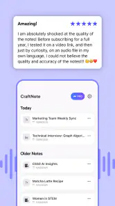 CraftNote – AI Note Taker screenshot