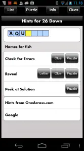 Crosswords screenshot