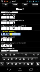 Crosswords screenshot