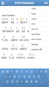 Cryptogram · Cryptoquote Game screenshot