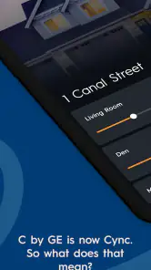 Cync (the new name of C by GE) screenshot