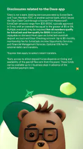 Dave - Fast Cash & Banking screenshot