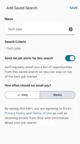 Dice Tech Careers screenshot