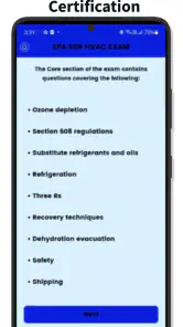 EPA 608 Practice Test screenshot