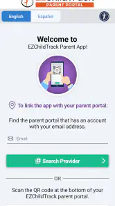 EZChildTrack Parent Portal screenshot