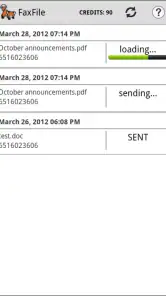 FaxFile - Send Fax from phone screenshot