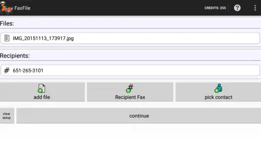 FaxFile - Send Fax from phone screenshot