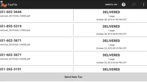 FaxFile - Send Fax from phone screenshot