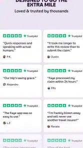 Faye Travel Insurance screenshot