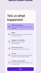 Faye Travel Insurance screenshot