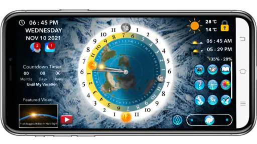 Flat Earth Sun & Moon Clock screenshot