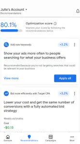 Google Ads screenshot