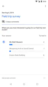 Google Classroom screenshot