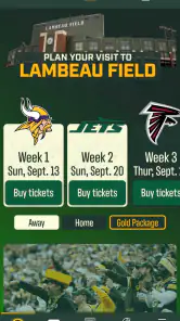 Green Bay Packers screenshot