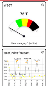 Heat Safety: Heat Index & WBGT screenshot
