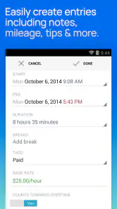 Hours Tracker Time Tracking screenshot