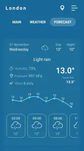 Indoor thermometer screenshot