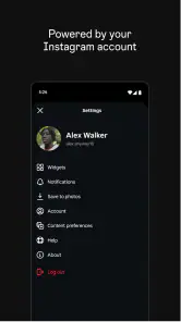 Instants, an Instagram app screenshot