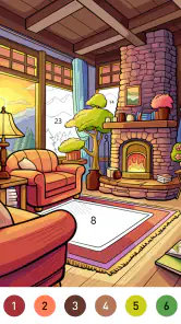 Interior Color by Number Book screenshot