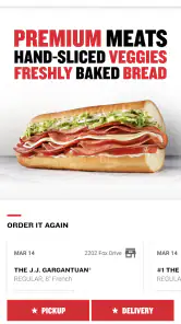 Jimmy John's Sandwiches screenshot