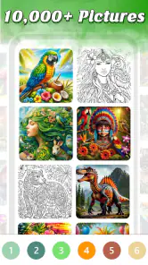 Jungle Color By Number Games screenshot