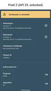 Key Attestation Demo screenshot