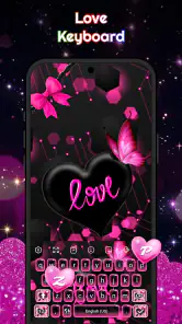 Keyboard - Neon Love Theme screenshot