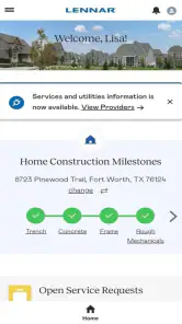 Lennar Account screenshot