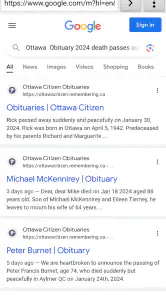 Local Obituary Search screenshot