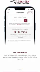 LongHorn Steakhouse® screenshot