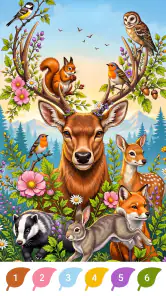 Magical Forest Color by Number screenshot