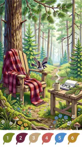 Magical Forest Color by Number screenshot