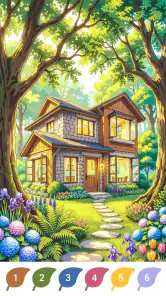 Magical Forest Color by Number screenshot